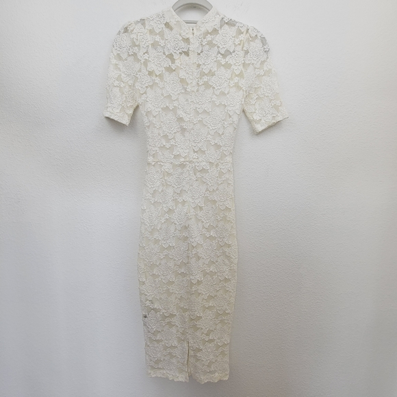 Cherry Koko Made in Korea Off White Lace Overlay Dress - Picture 8 of 14